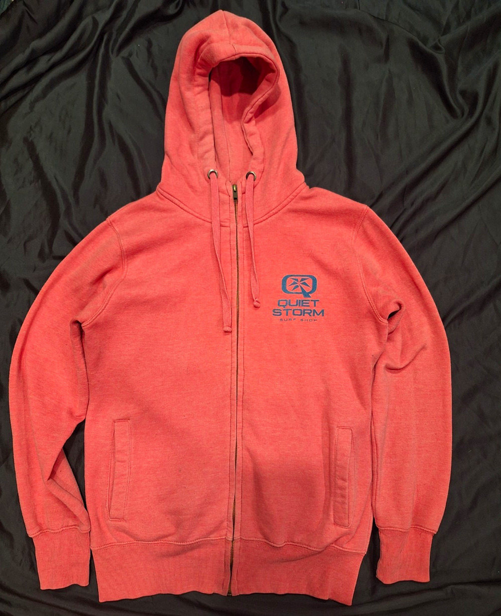 Quiet Storm Women’s Pink Full Zip Hooded Fleece Hoodie w/ Pockets Size S